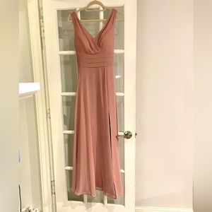 Blush Pink / Rose Bridesmaid Lined Dress